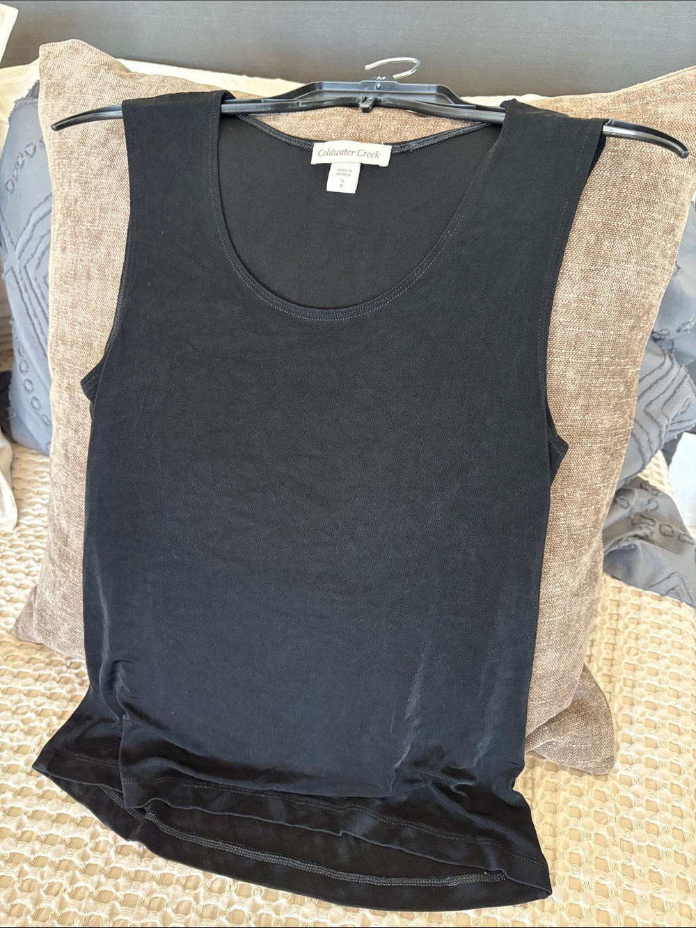 Coldwater Creek Black Scoop Neck Tank Top